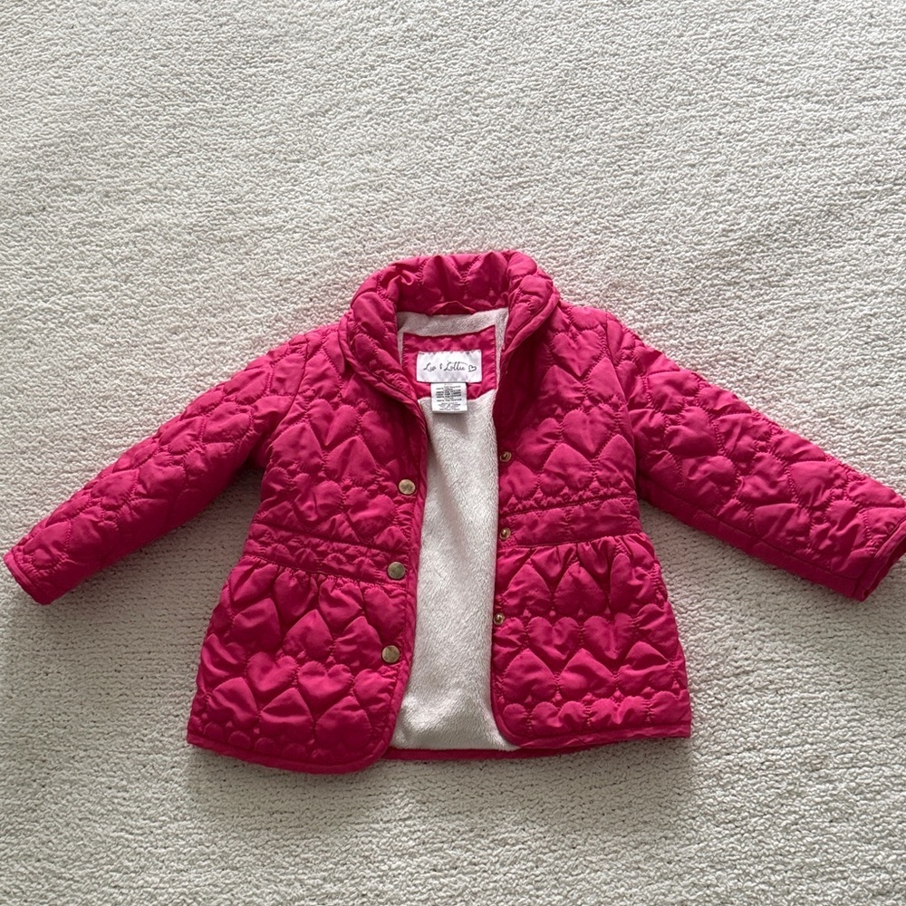 Liv & Lottie Pink Quilted Jacket Coat Toddler Girl 2T